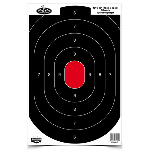 Targets Birchwood Casey Paper BIR 35609          DIRTYBRD 12X18 SIL         50PK